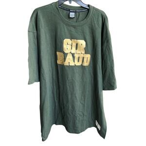 Marithé + François Girbaud Dark Green gold foil lettering Big & Tall SZ XXL 2X